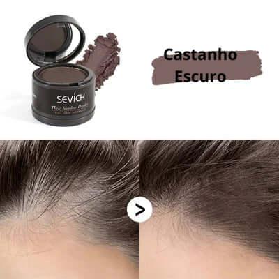 Pó Maquiagem p/ Cabelo à Prova D'água, diga Adeus às Falhas Unissex - SEVÍCH ✅